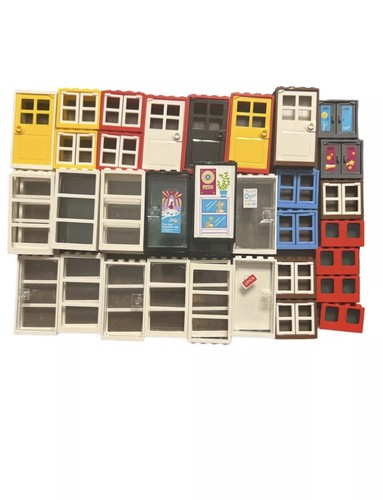Lego Classic Doors & Windows 49 Piece Lot including some from Friends Set 8oz - Picture 2 of 3