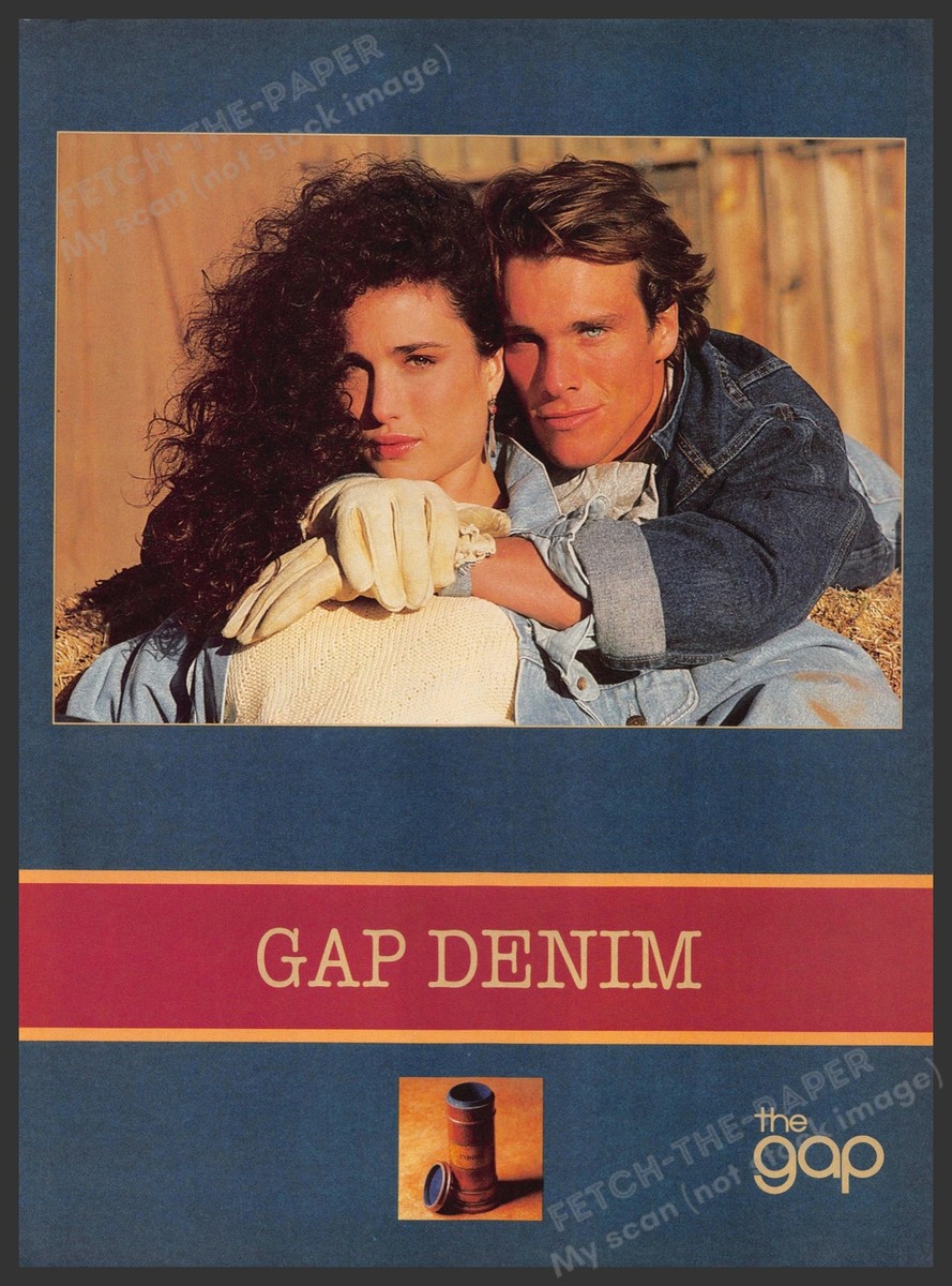 The Gap Denim 1980s Print Advertisement 1986 Andie MacDowell | eBay