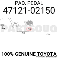 4712102150 Genuine Toyota PAD, PEDAL 47121-02150