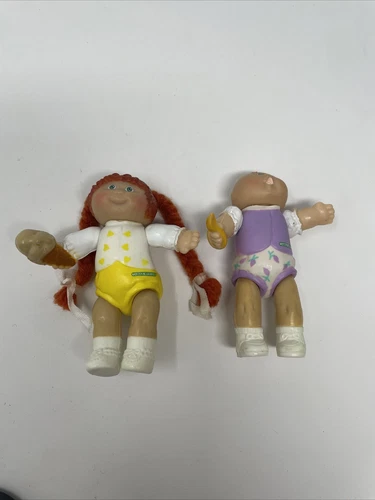 Vintage 1984 Cabbage Patch Kids Doll Mini Figures PVC Figurines lot of 2