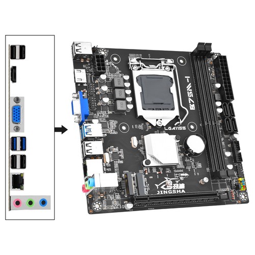 B75A Motherboard LGA 1155 Support 2*DDR3 USB3.0 SATA3 NVME WIFI Bluetooth - Afbeelding 10 van 17