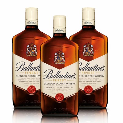 Ballantines Finest Blended Scotch Whisky 3er Set Whiskey Alkohol 40% 3 x 1 L