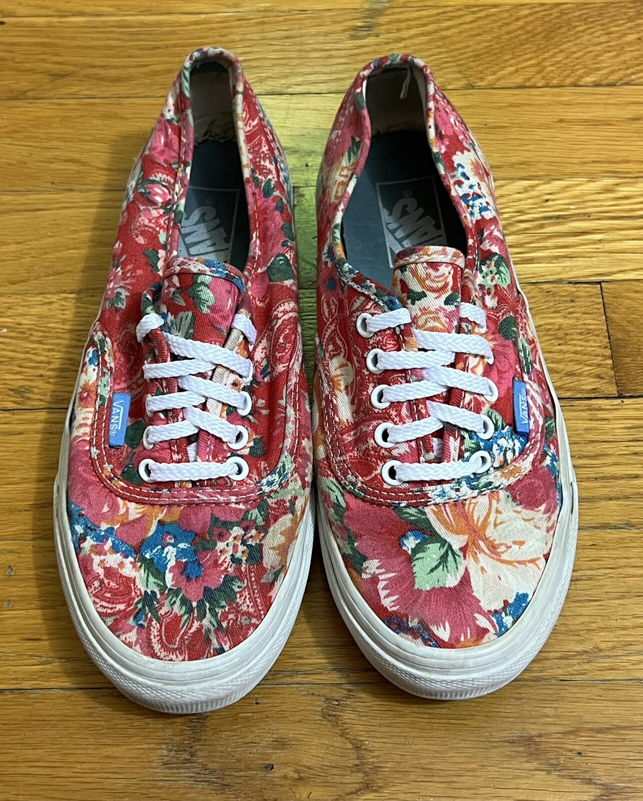 vans authentic floral print shoes
