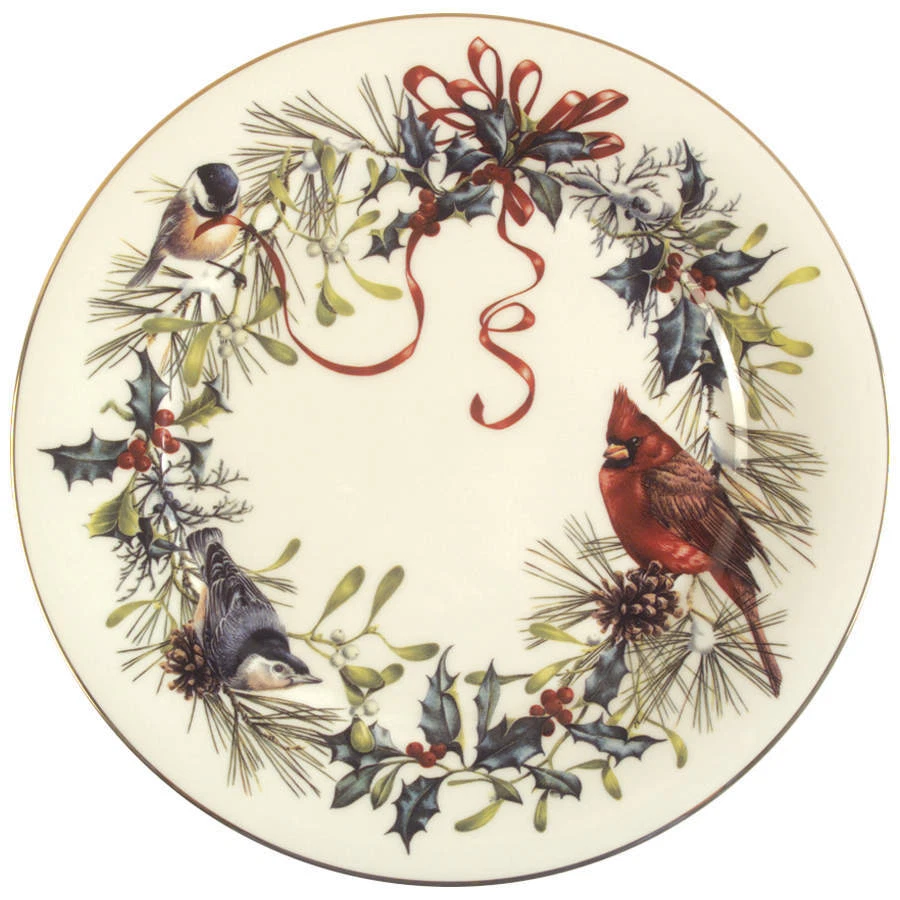 Lenox winter top greetings dinner plate