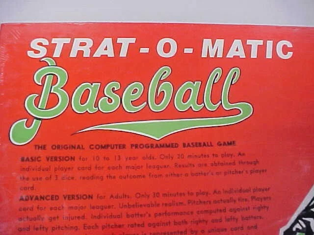 Strat-O-Matic BÉISBOL Juego de Mesa Nuevo Antiguo Stock Sellado de Fábrica 1976 Foto 2 de 3
