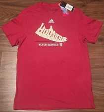 NEW W/ TAGS ADIDAS ULTRABOOST INDIANA HOOSIERS NEVER DAUNTED AMPLIFIER SHIRT MED