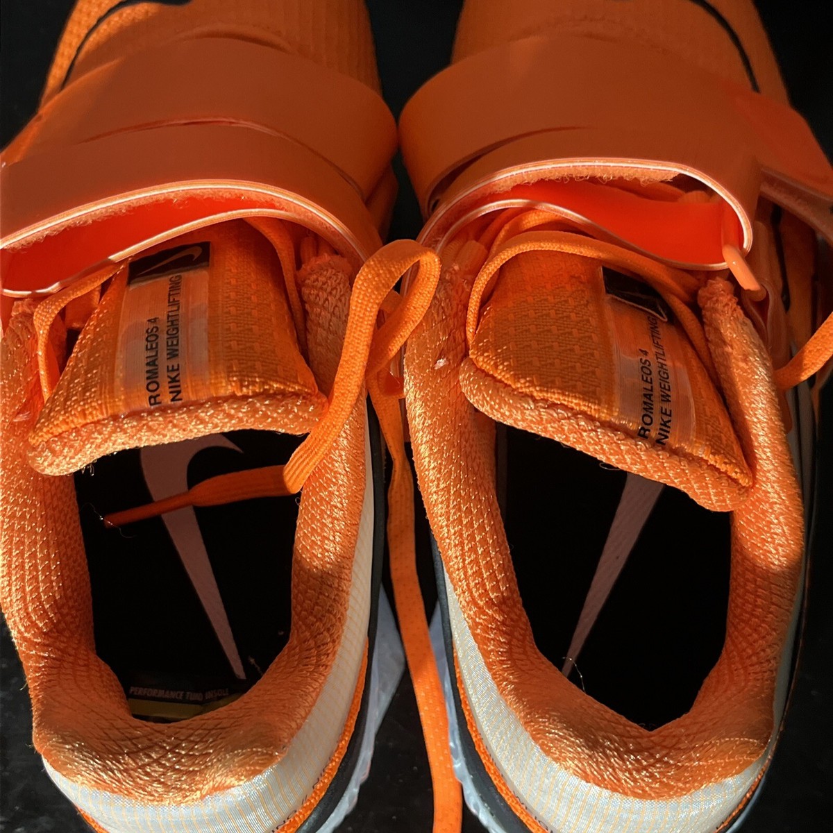 Nike Romaleos 4 Orange White Weightlifting Training Size
