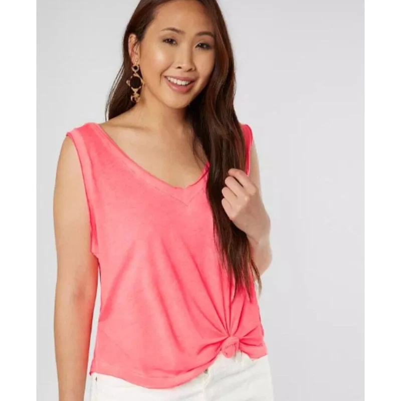 free-people-movement henry active sleeveless v neck cotton tank-top