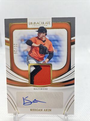 2022 Panini Immaculate Baseball /25 Patch Auto KEEGAN AKIN Baltimore Orioles