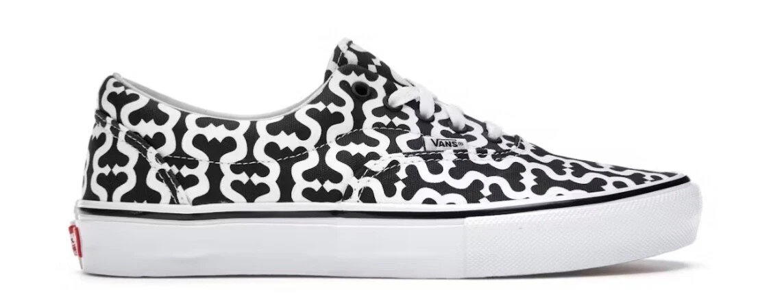 LOGO SUPREME X VANS MONOGRAM S SKATE ERA 2021 SS21 NOIR TAILLE 10,5