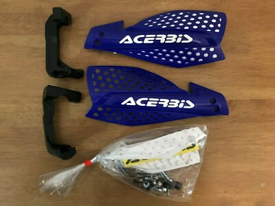 NEU ACERBIS X - ULTIMATE UNIVERSAL VERSTELLBARE HANDPROTEKTOREN & BESCHLÄGE BLAU/WEISS