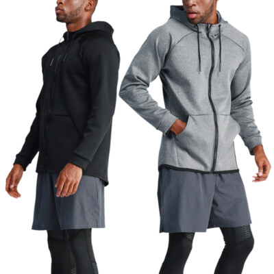 Herren Sweatshirt Hoodie Kapuzenpullover langarm mit Reißverschluss