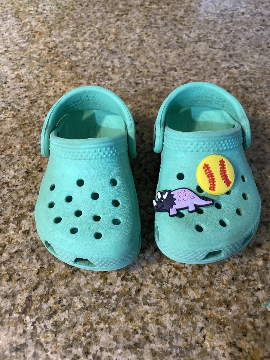 Crocs Classic Clog Slip On Teal Green Infant Kids Size