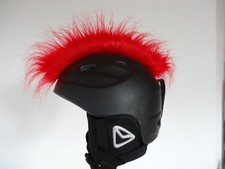 Irokese Helm Skihelm NEU rot   Ohren Hörner Ski Snowboard Helmschmuck Haarteil
