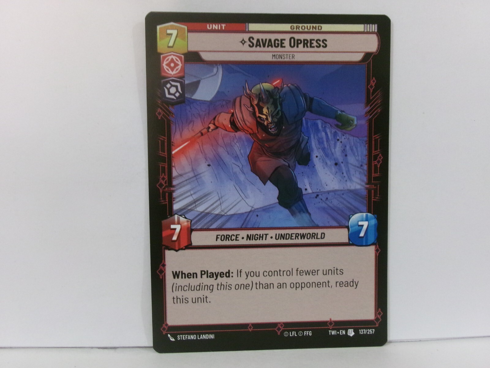Savage Opress - Monster #137/257 Star Wars Unlimited Twilight of the Republic