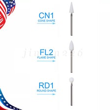 Dura-White Dental White Finishing Stones Flame Cone Shape FG Bur Arkansas USA