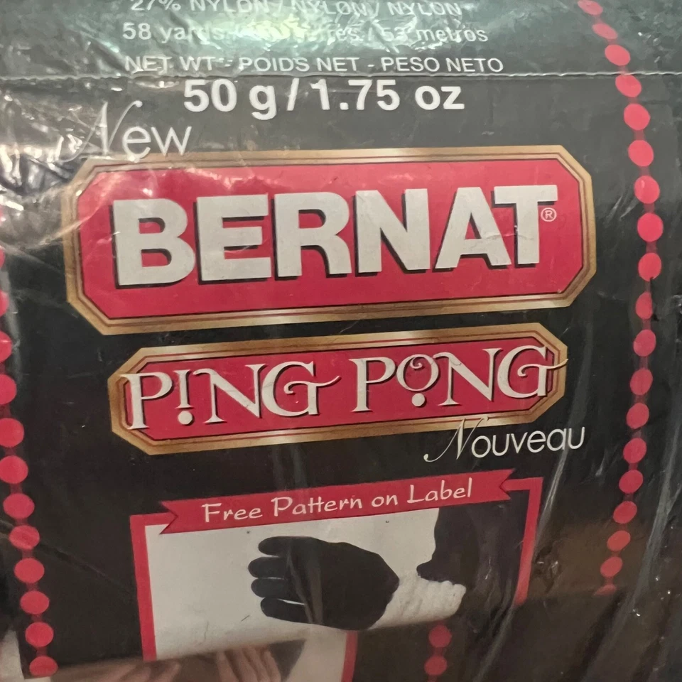Bernat Ping Pong Nuevo Negro Brillante Talla 5 Mezcla NUEVAS DE COLECCIÓN Madejas LOTE DE 10 Foto 2 de 4
