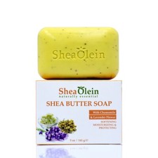 Shea Olein Shea Butter Soap with Chamomile  Lavender Butter, 6-pack