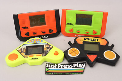 Lot of 4 VTG 80s Playtime Handheld LCD Games Ninja Athlete