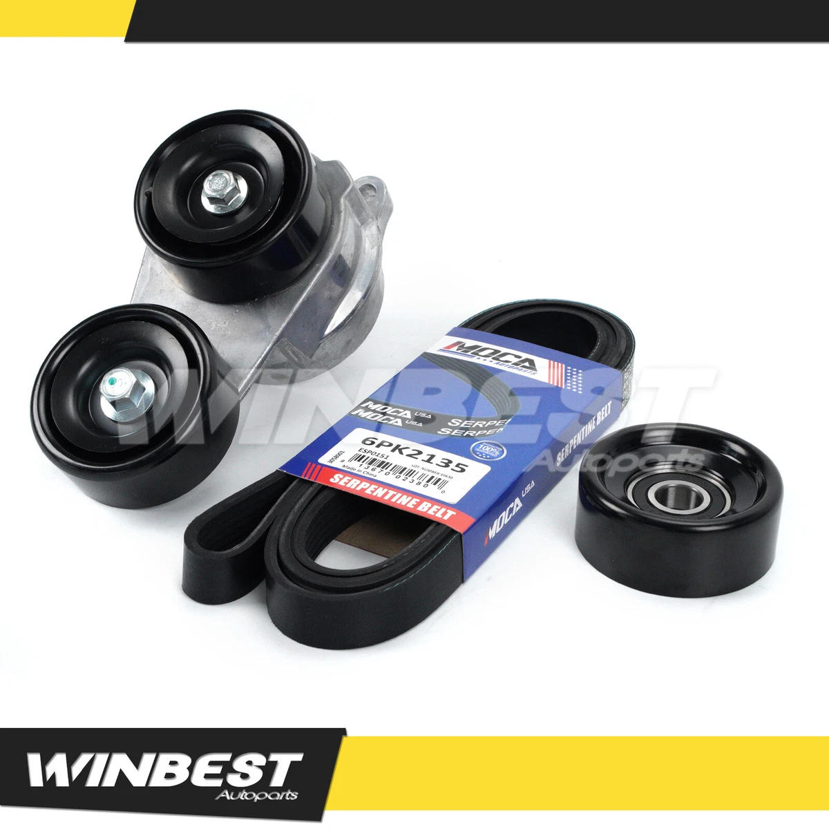 Serpentine Belt Drive Component Kit for Accord Odyssey Ridgeline