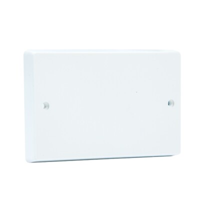 2 Gang Blanking Plate White Blank Switch Plate for Static Caravan Electrics