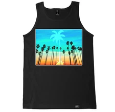 LA PALM TREES MUSIC PARTY FESTIVAL EDM TRAP HIP HOP RAP DANCE DJ CALI TANK TOP
