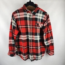 Legendary Whitetails Shirt Mens XL Red Multi Plaid Original Deer Gear Button Up