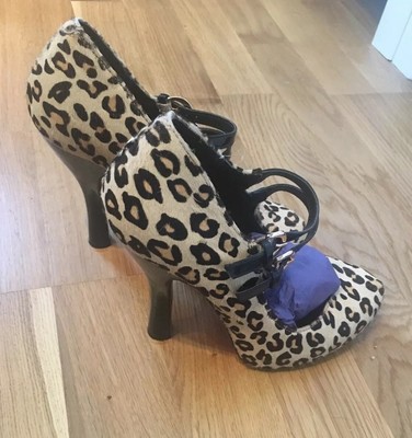 pony skin leopard print shoes