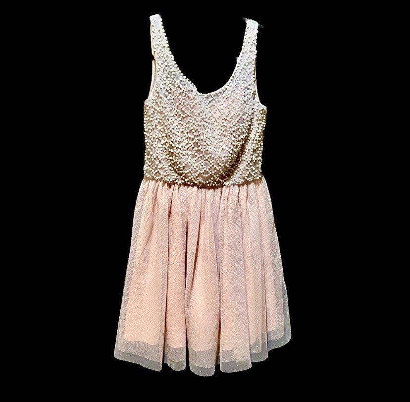 Pink Beaded Dress by As U Wish Size 5. Homecoming, Special Occasion  Barbiecore | eBay