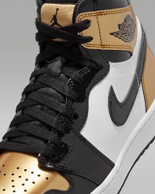 Nike Air Jordan 1 High Gold Toe Men's Size 9 Golf Shoes DQ0660-002