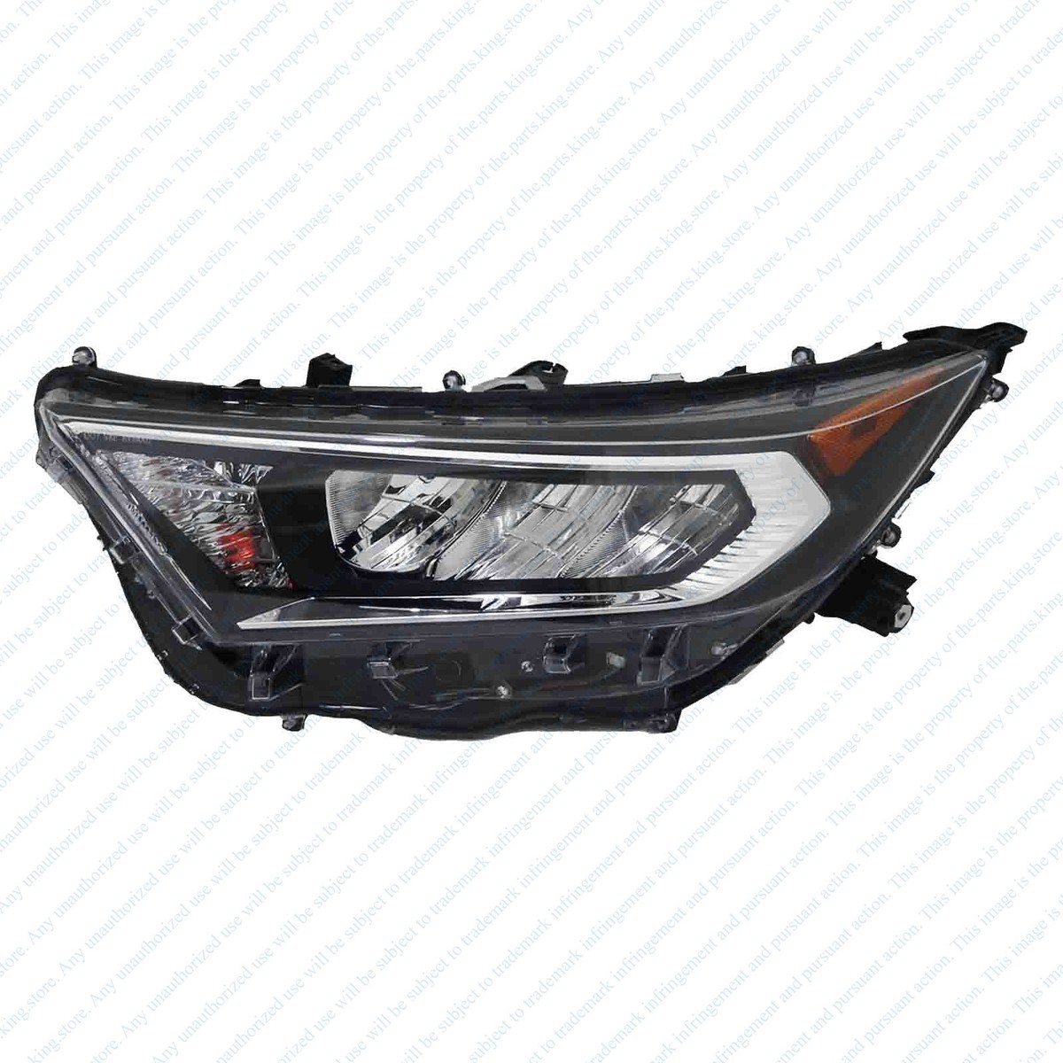 For 2019 2022 Toyota RAV4 LE XLE Headlight Assembly Chrome w/ LED