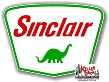 (SINC-7) 10"X 7.2" SINCLAIR GASOLINE SHIELD DECAL OIL CAN / GAS PUMP SIGN