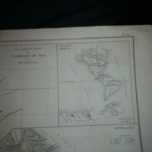 Card Physical And Politics America South, West Indies, Continent American - Picture 4 of 7