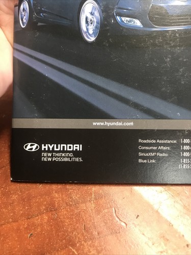 New 2016 Hyundai Genesis Veloster Quick Reference Guide Owners Manual Book - Picture 3 of 5