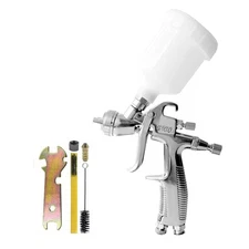 LVLP Mini Spray Gun Air Paint Sprayer with 1.0 mm Nozzle, 125cc Capacity Cup ...