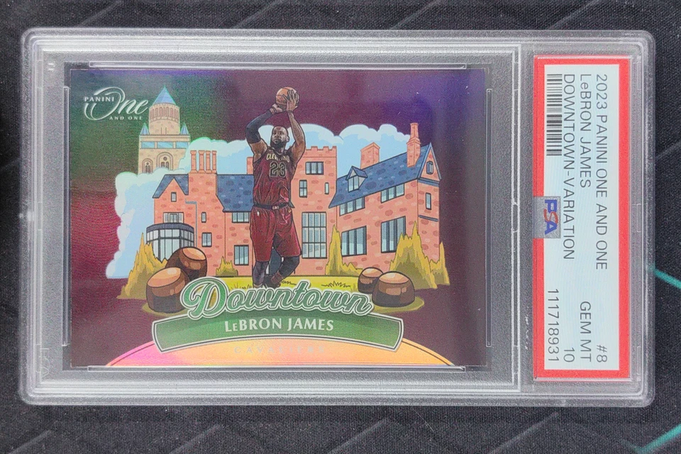 2023-24 Panini One And One Lebron James Downtown Variation #8 SSP PSA 10