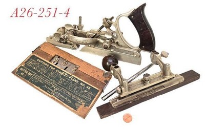 sweetheart era STANLEY TOOLS 45 PLOW COMBINATION PLANE w cutters micro fence