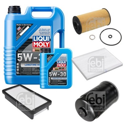 FEBI Inspektionspaket 6L LIQUI MOLY 5W-30 Longtime High Tech für Hyundai Accent