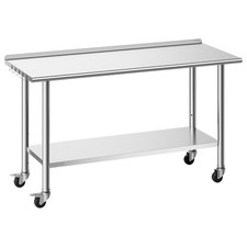 VEVOR Commercial Stainless Steel Table Kitchen Catering Prep Table 24x60 Inch
