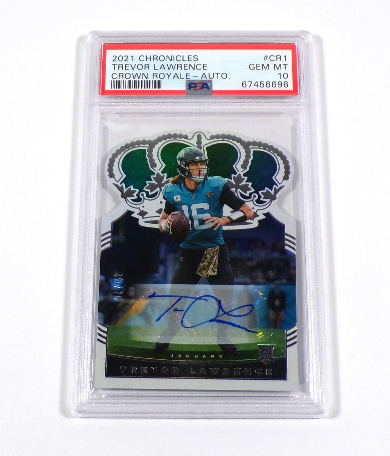 Trevor Lawrence Panini Chronicles Crown Royale #CR1 Autograph
