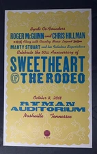 2018.10.08 Hatch Show Print Poster Sweetheart Of The Rodeo Byrds 50th @ Ryman