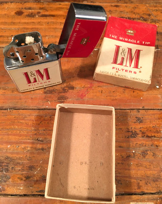 L &M FILTERS CIGARETTE ADVERTISING LIGHTER   NEW IN BOX   CONTINENTAL    JAPAN