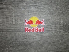 Red Bull Racing White Motorsports Energy Drink Iron On Patch 2.5" x 2"