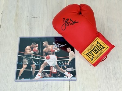 James Buster Douglas 2-for-1 Autographed Boxing Glove & 8x10 Photo Witnessed COA