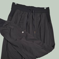 Lululemon Womens 6 Dance Studio Joggers Black Zipper Pockets W5BPJS Swift