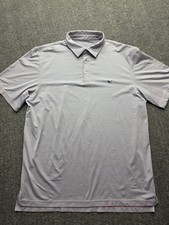 Vineyard Vines On The Go Sankaty Polo OTG Mens Pink Blue Striped Stretch Large