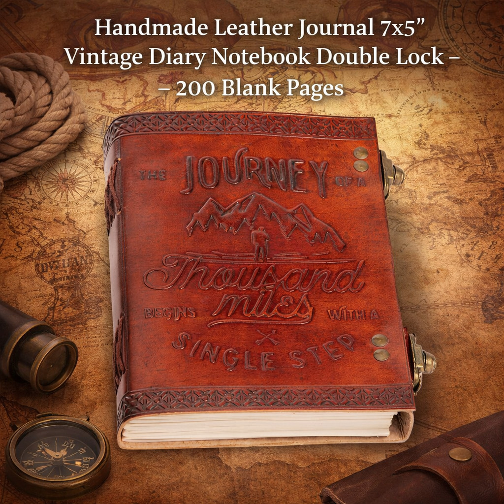 Leather Journal Handmade 7x5