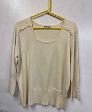 Roman Ladies Lemon Knitted Jumper With Button Detail Size 16