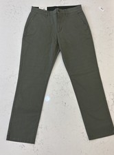 English Laundry Men  s 4 Way Stretch Fabric Straight Fit Pant, Green, 32x30