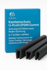 Kantenschutz U-Profil EPDM Gummi Dichtung Keder Schutzprofil Meterware Schutz